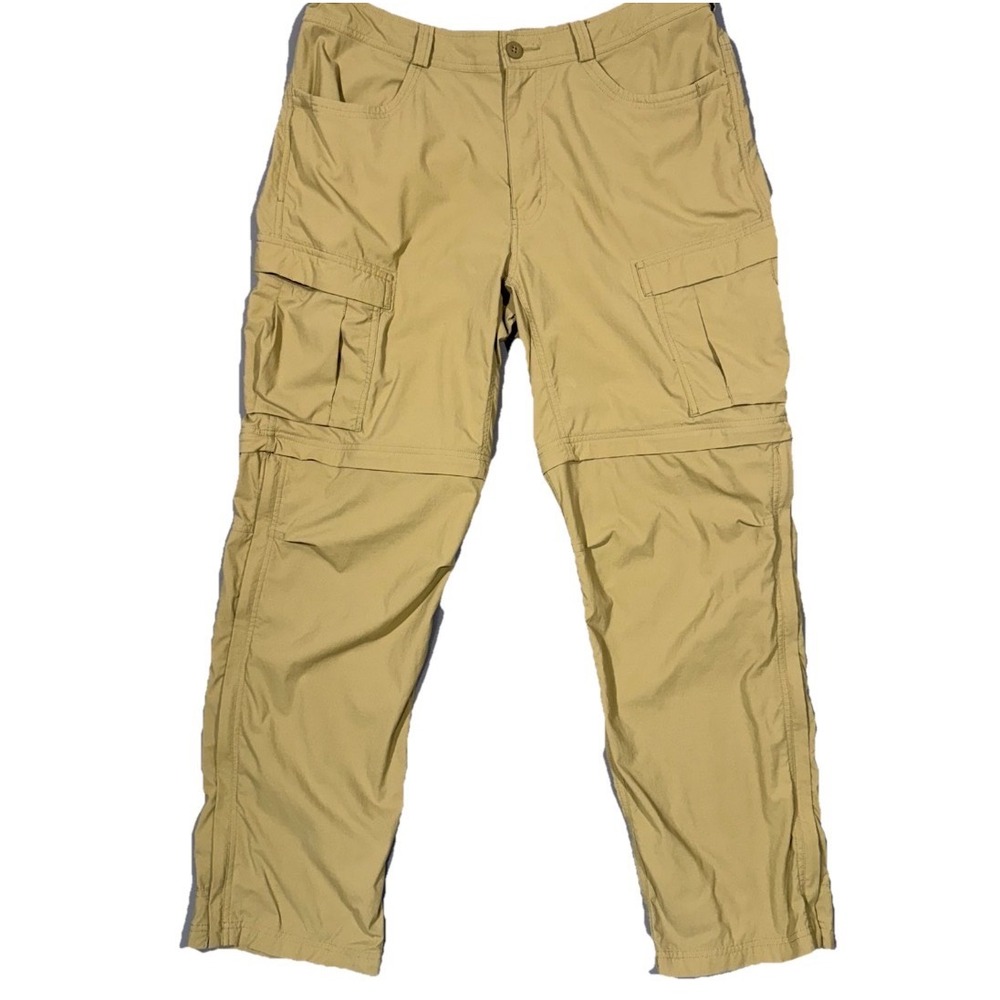 REI Co-op Convertible Cargo Pants Mens 38x32 Khaki Zip Off Hiking Utility
